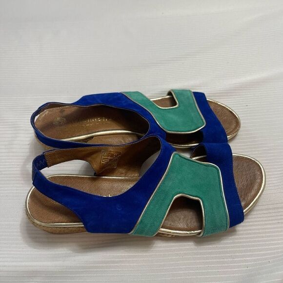 Eric Michael Blue Green Sandals Size 38 US 7 - Picture 4 of 9